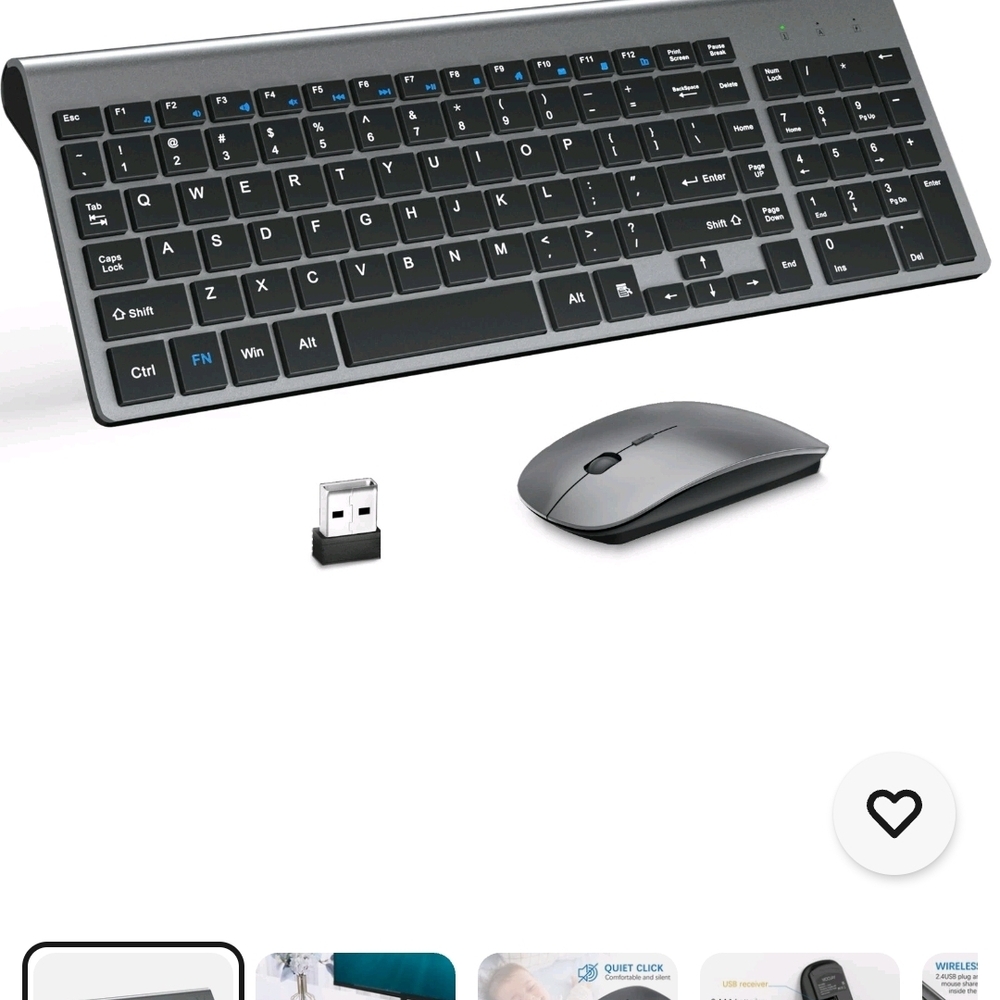 HP 230 Wireless Keyboard & Mouse Combo Black | 2.4GHz USB Receiver PC Laptop